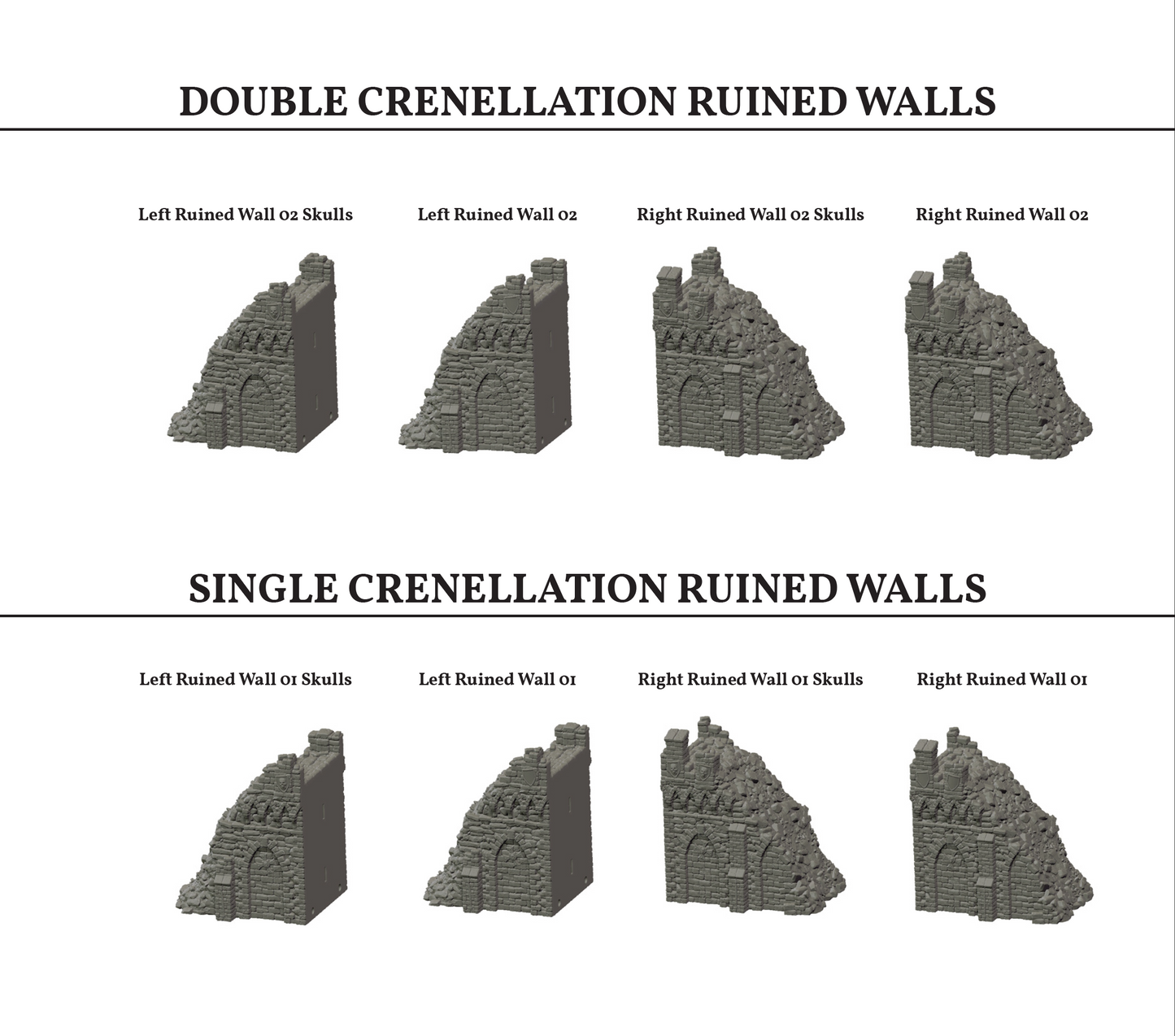 Crenellation Ruined Wall 5,25Inch/6Inch