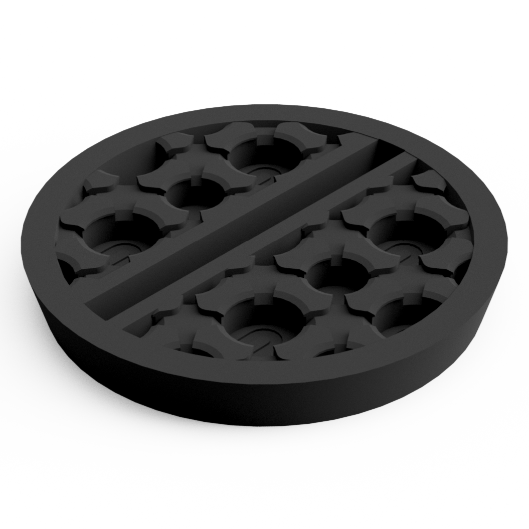 Base 30 mm Round Slotted (10 pcs) Magnetic Flex