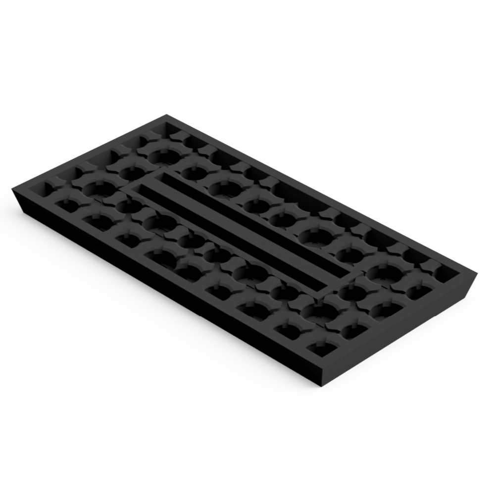 Base 30×60 mm Rectangle Slotted (5 pcs) Magnetic Flex