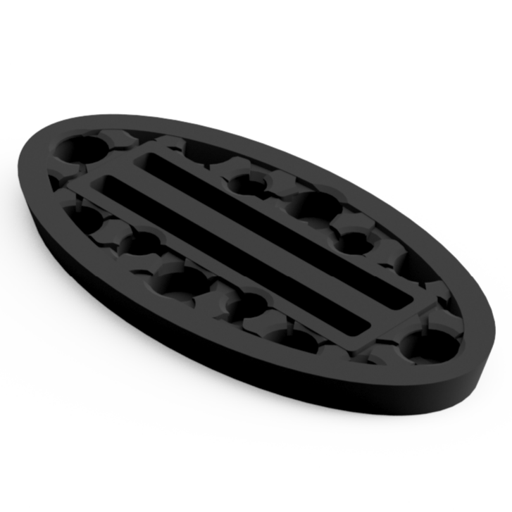 Base 20×40 mm Oval Slotted (5 pcs) Magnetic Flex