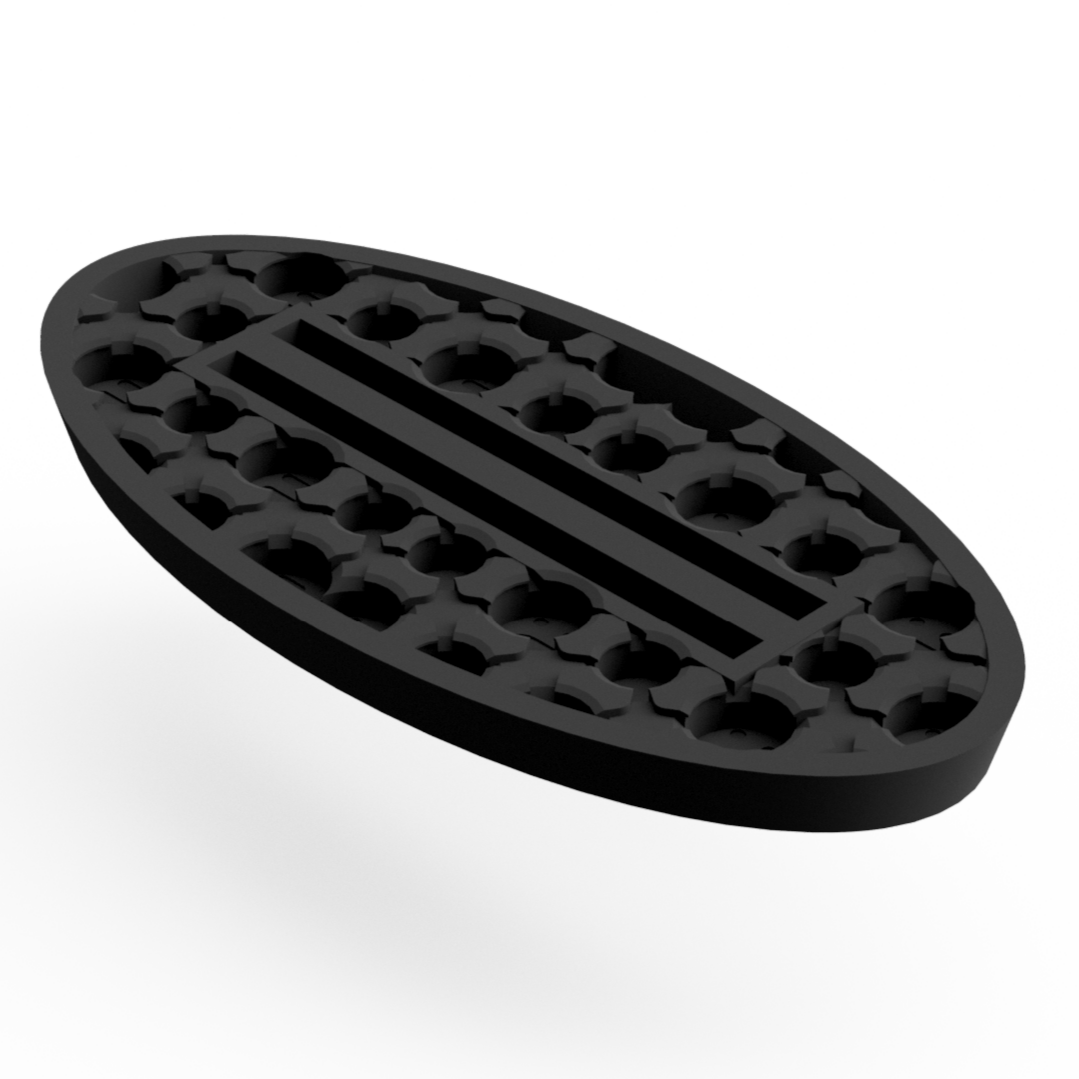 Base 30×60 mm Oval Slotted (5 pcs) Magnetic Flex
