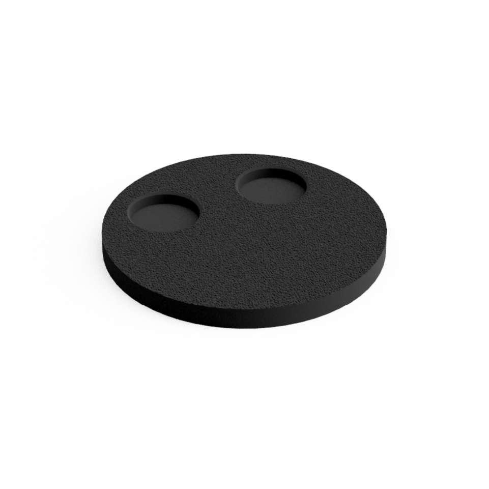 Base 25x2 mm Round (10pcs) for 6-8 mm Heavy Weapons