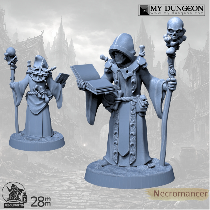 Necromancer - Staff and Grimoire