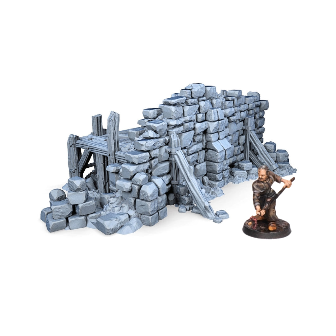Rubble barricade platform