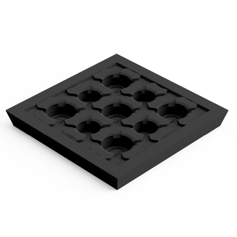 Base 25 mm Square (10 pcs) Magnetic Flex