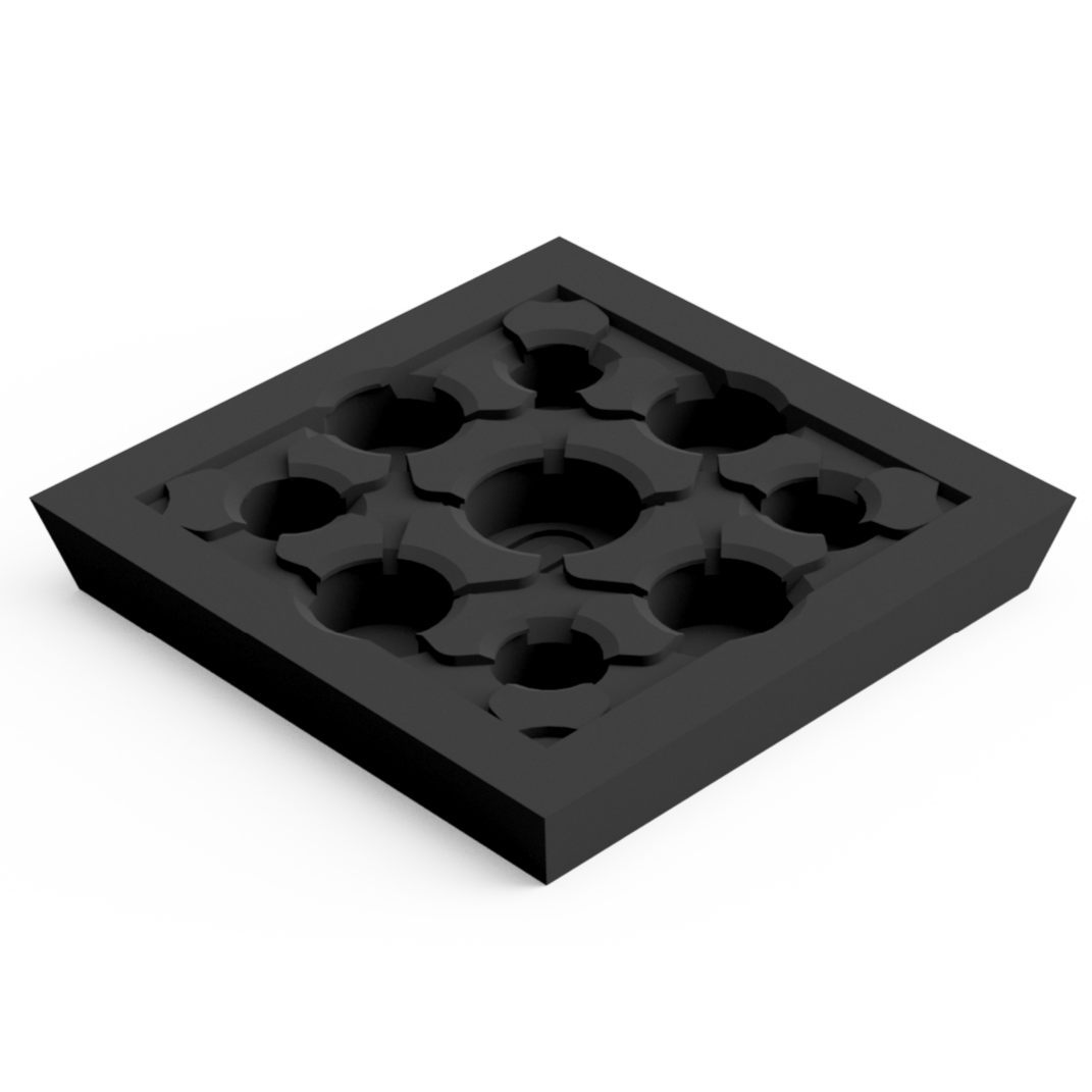 Base 20 mm Square (10 pcs) Magnetic Flex