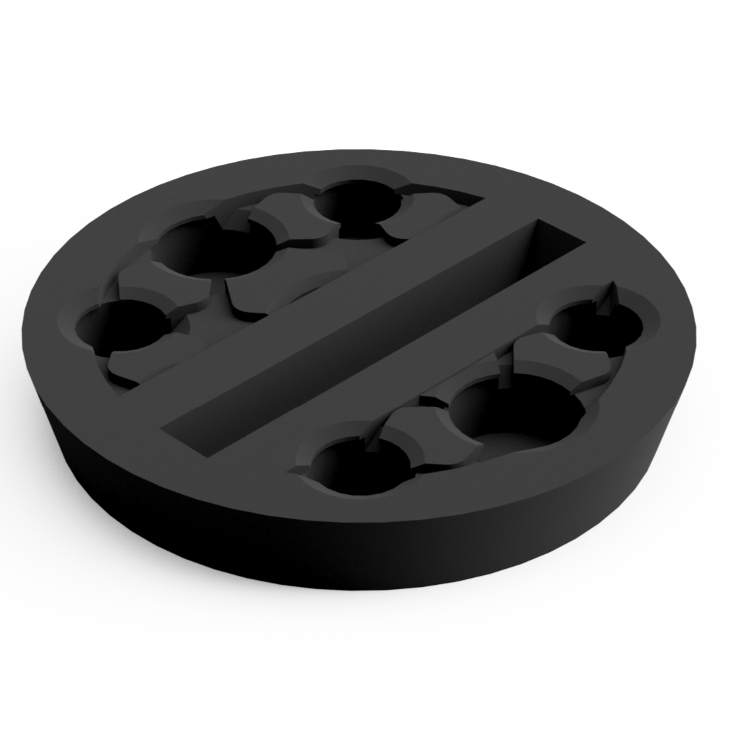 Base 20 mm Round Slotted (10 pcs) Magnetic Flex