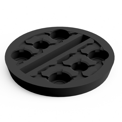 Base 25 mm Round Slotted (10 pcs) Magnetic Flex