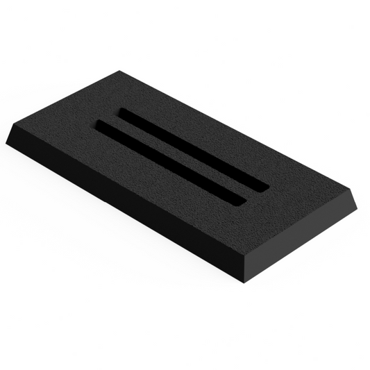 Base 20×40 mm Rectangle Slotted (5 pcs) Magnetic Flex