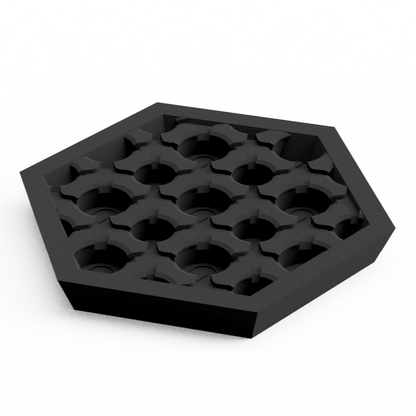 Base 34x30 mm Hex (10 pcs) Magnetic Flex