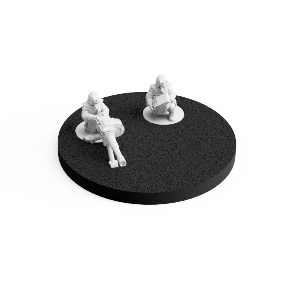Base 25x2 mm Round (10pcs) for 6-8 mm Heavy Weapons