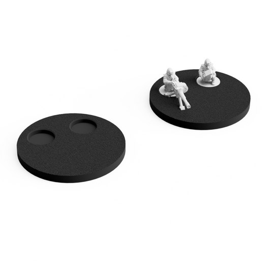Base 25x2 mm Round (10pcs) for 6-8 mm Heavy Weapons