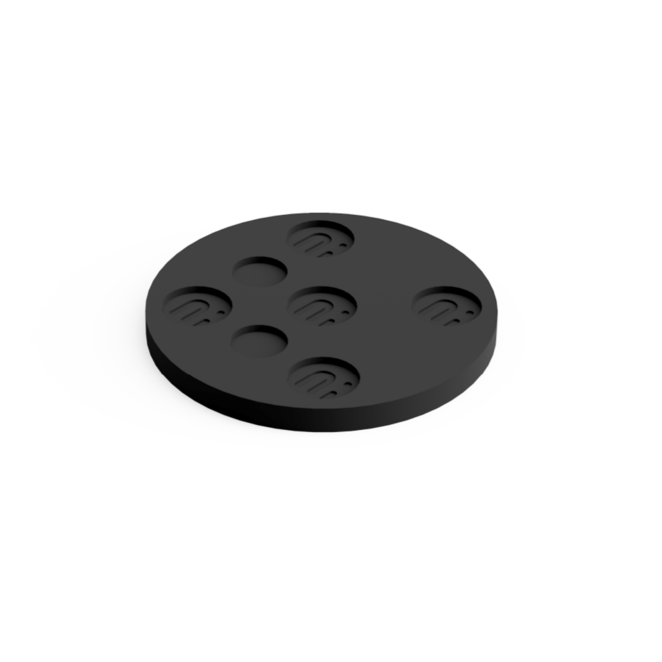 Base 25x2 mm Round (10pcs) for 6-8 mm Heavy Weapons