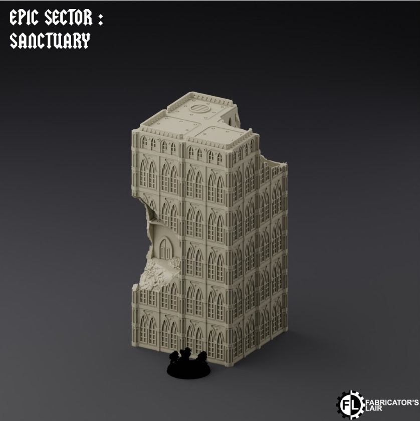 Destroyed Hab Block 1 – Epic Scale Ruine (6–10 mm)