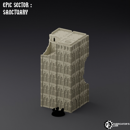 Destroyed Hab Block 1 – Epic Scale Ruine (6–10 mm)
