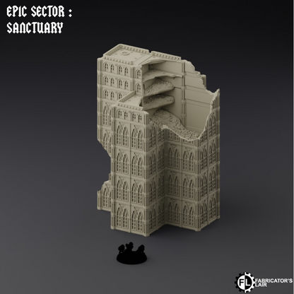 Destroyed Hab Block 2 – Epic Scale Ruine (6–10 mm)