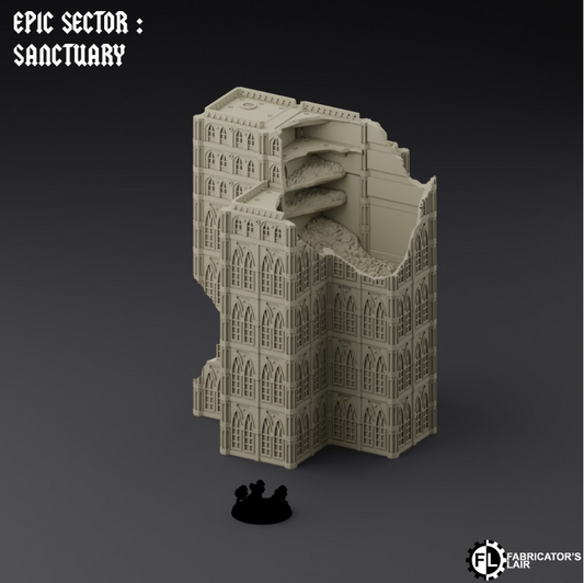 Destroyed Hab Block 2 – Epic Scale Ruine (6–10 mm)