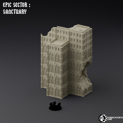 Destroyed Hab Block 2 – Epic Scale Ruine (6–10 mm)