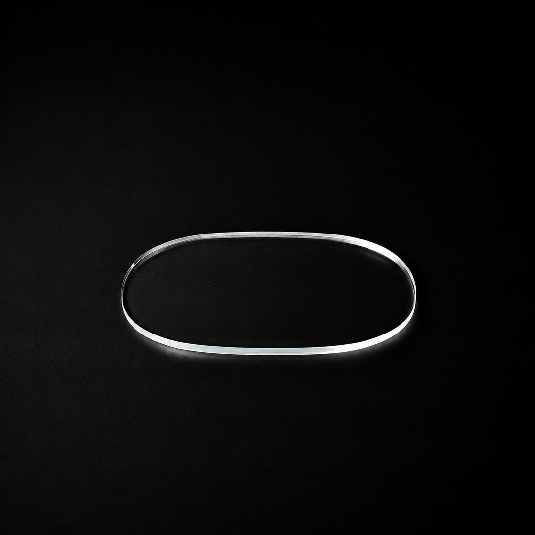 Transparent Base 52x90mm Oval Ellipse (6pcs) - Laser-Cut Acrylic (Plexiglas©)