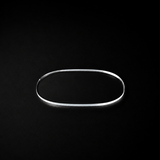 Transparent Base 52x90mm Oval Ellipse (6pcs) - Laser-Cut Acrylic (Plexiglas©)