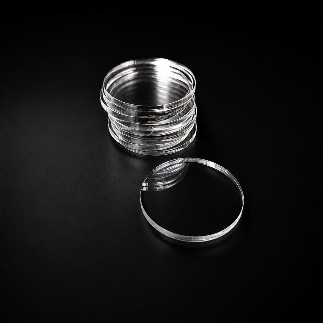 Transparent Base 40mm Round (10pcs) – Plexiglas® GS
