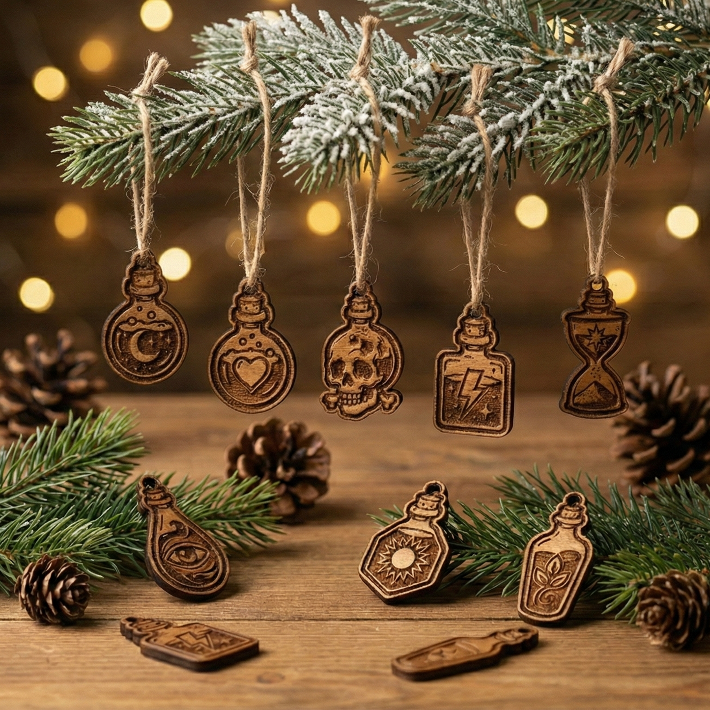 Small dice bag hand-sewn from panne velvet copper shine of the forge