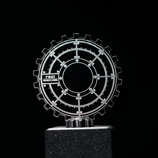 Machinae Precision Blast Template 3" - Laser-Cut Acrylic (Plexiglas©)