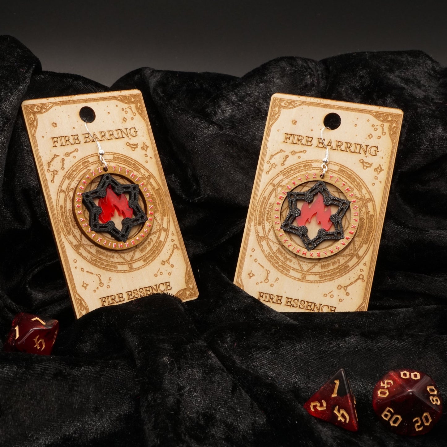 Arcane Essence – Fire (35 mm Fantasy Ohrringe)