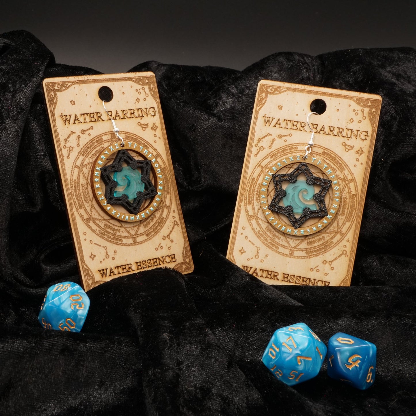 Arcane Essence – Water (35 mm Fantasy Ohrringe)