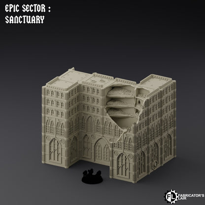 Destroyed Medicae – Epic Scale Gelände (6–10 mm)