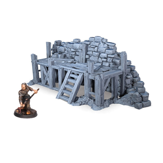 Rubble barricade platform