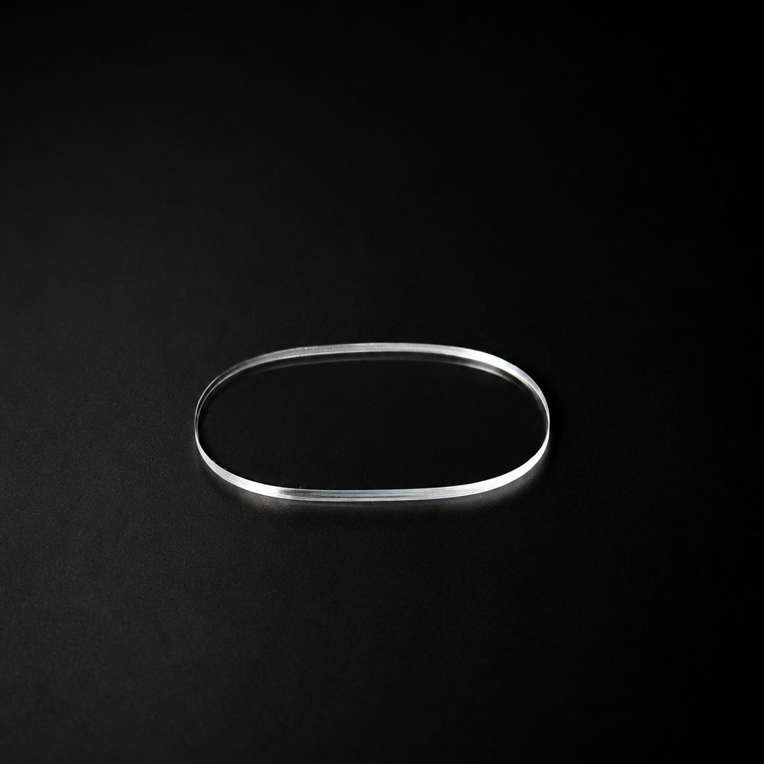 Transparent Base 35x60mm Oval Ellipse (6pcs) - Laser-Cut Acrylic (Plexiglas©)