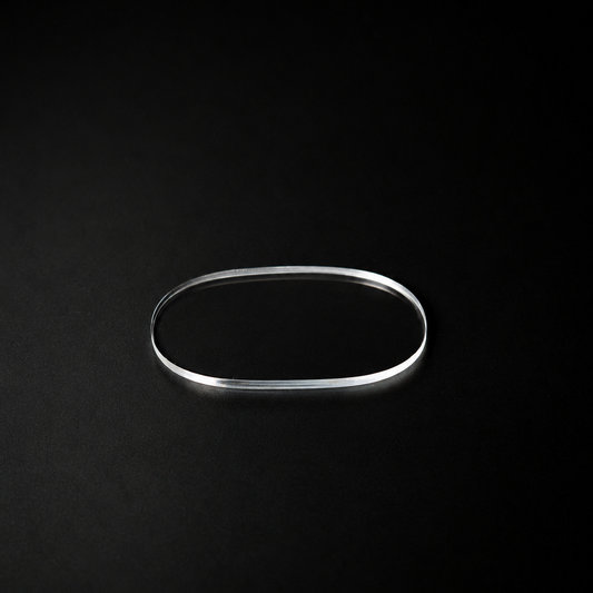 Transparent Base 35x60mm Oval Ellipse (6pcs) - Laser-Cut Acrylic (Plexiglas©)