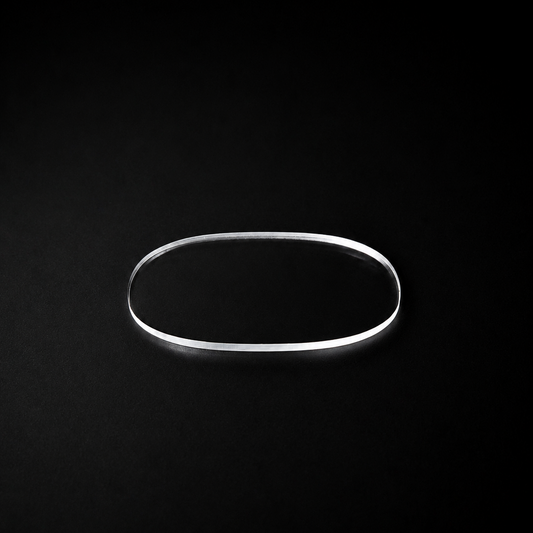 Transparent Base 42x75mm Oval Ellipse (6pcs) - Laser-Cut Acrylic (Plexiglas©)
